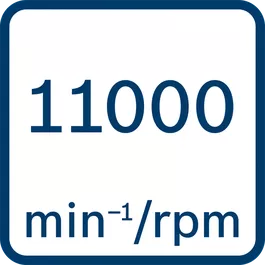 No load speed 11000 min-1/rpm 